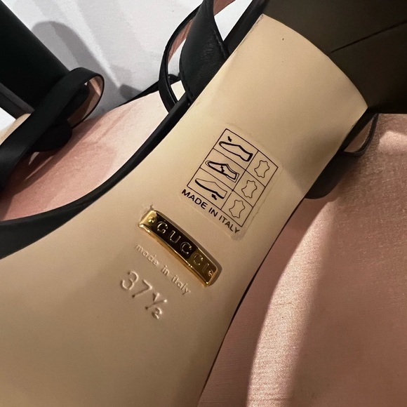 Gucci Marmont Black Platform Sandal size 37.5 - Picture 6 of 7